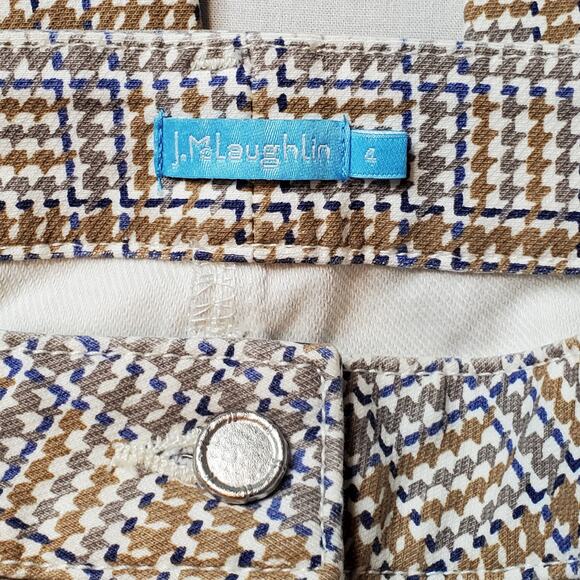 J. McLaughlin Women's Size 4 Lexi Jeans Slim Leg Denim Houndstooth Multi - Picture 5 of 8